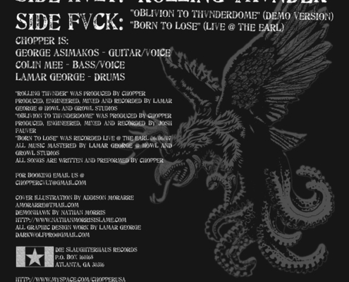 Chopper "Kvlt as Fvck" 7" back cover